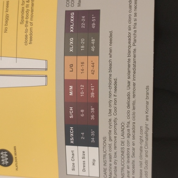 Ladies Climate Right Leggings By Cuddle Duds. - Picture 6 of 9